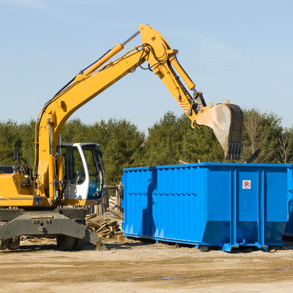 what size residential dumpster rentals are available in Jersey VA